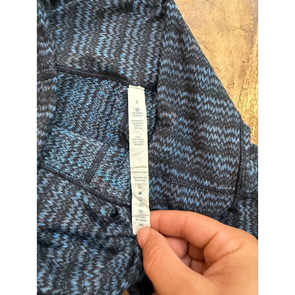 Lululemon Blue Black Patterned Drawstring Straigh… - image 2